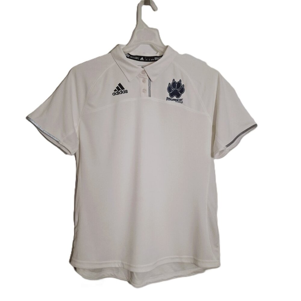 Adidas Polo Golf Basketball Shirt Women’s Size XL Ridgebacks Logo NewWTags White